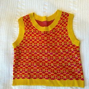 Retro Floral Sweater Vest